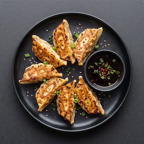 Gyoza dumplings met kip en garnaal